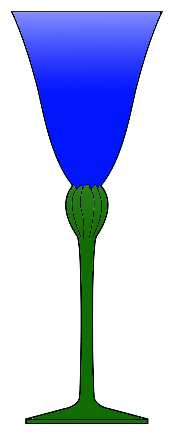 Galleria Cobalt Blue Green Water Goblet