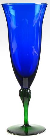 Galleria Cobalt Blue Green Fluted Champagne