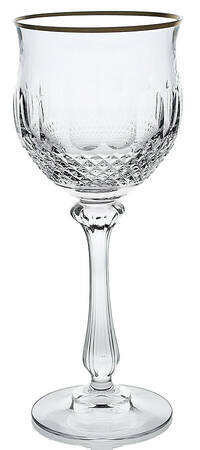 Gold Crown Wine Glass