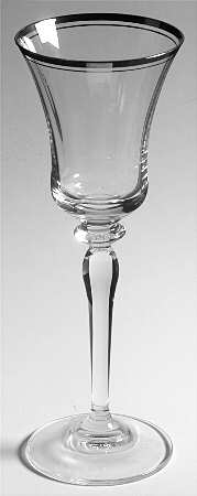 Jamestown Clear (Platinum Trim) Wine Glass