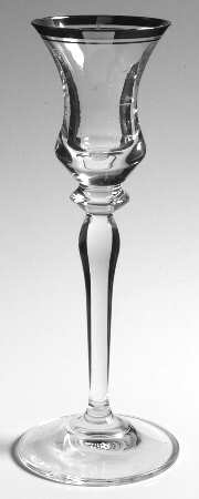 Jamestown Clear (Platinum Trim) Single Light Candlestick