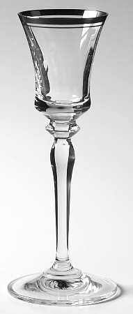 Jamestown Clear (Platinum Trim) Cordial Glass