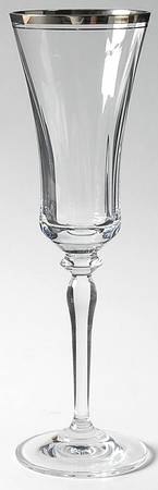 Jamestown Clear (Platinum Trim) Fluted Champagne