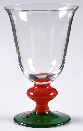 Jazz Orange Green Wine Glass