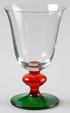 Jazz Red Green Wine Glass
