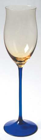 Lido Amber Cobalt Blue Wine Glass
