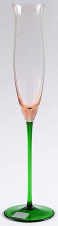 Lido Pink Green Fluted Champagne