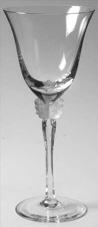 Mariposa Frosted Clear Wine Glass