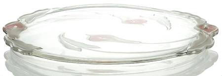 Mayfair (Pink Frosted Accents) Footed Cake Plate