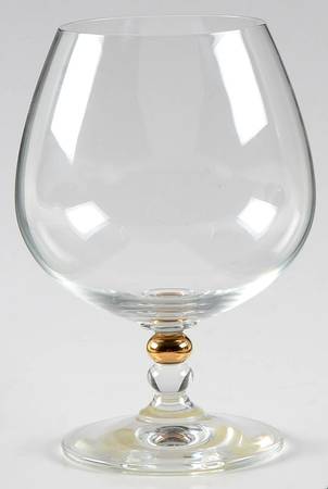 Pearl Gold Brandy Glass