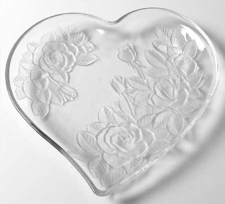 Winter Rose Heart Shape Tray
