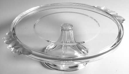 Satin Rose Footed Cake Plate