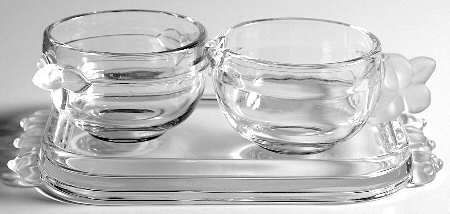 Satin Rose Creamer, Sugar and Tray Set