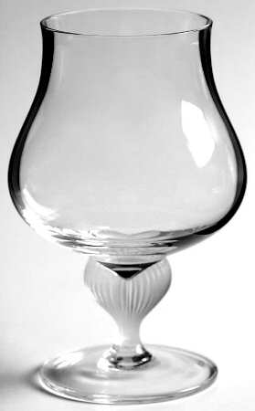 Sea Mist Clear Frost Stem Brandy Glass
