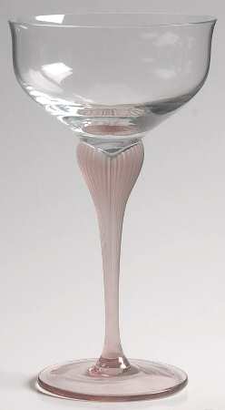 Sea Mist Amethyst Frosted Stem Champagne/Tall Sherbet