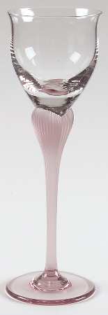Sea Mist Amethyst Frosted Stem Cordial Glass