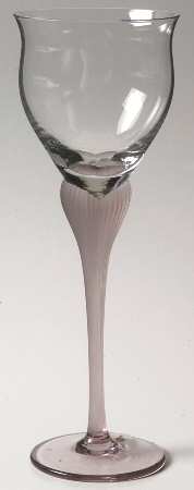 Sea Mist Amethyst Frosted Stem Wine Glass