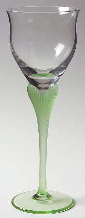 Sea Mist Jade Frosted Stem Wine Glass