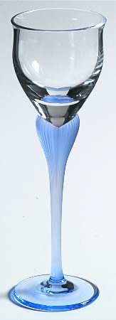 Sea Mist Sapphire Frosted Stem Cordial Glass