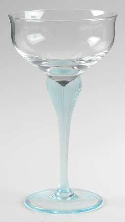 Sea Mist Turquoise Frosted Stem Champagne/Tall Sherbet