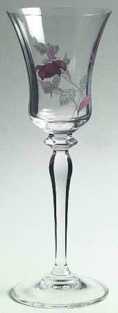 Silk Flowers Wine Glass
