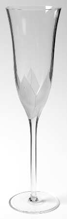 Silver Leaves Fluted Champagne