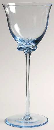 Tulip Blue Wine Glass