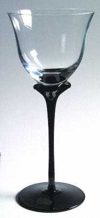 Tulip Crystal Black Wine Glass