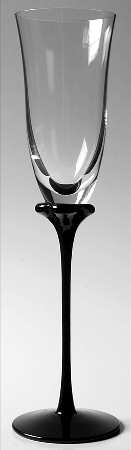 Tulip Crystal Black Fluted Champagne