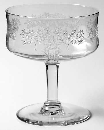 Roseland Clear Low Sherbet