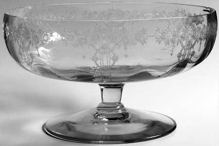 Roseland Clear Round Compote (Height X Width)