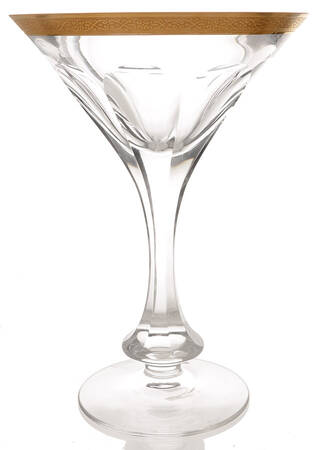 Lady Hamilton Gold Encrusted Band Martini Glass