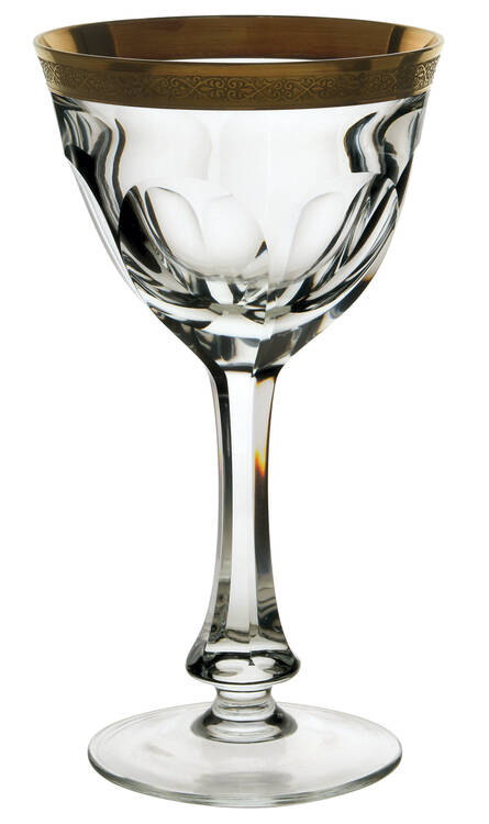 Lady Hamilton Gold Encrusted Band Red Wine