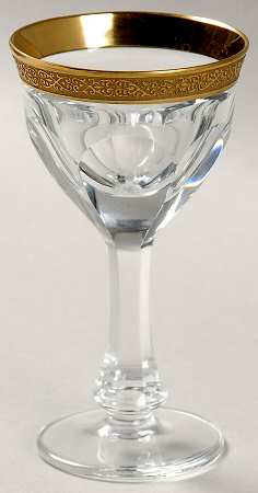 Lady Hamilton Gold Encrusted Band Cordial Glass