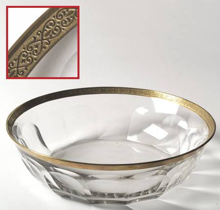 Lady Hamilton Gold Encrusted Band 9" Large Fruit Bowl