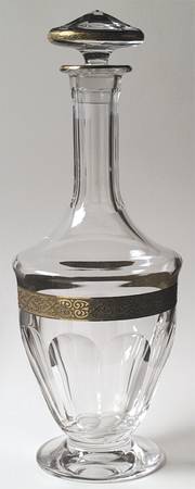 Lady Hamilton Gold Encrusted Band Decanter & Stopper