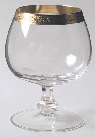 Lady Hamilton Gold Encrusted Band 10 Oz Brandy Glass