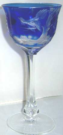 Lady Hamilton Cobalt Blue Wine Hock