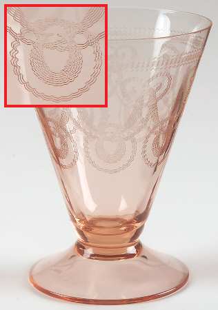 Necklace Pink (Stem 7577) (No Gold) 9 Oz Footed Tumbler