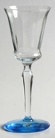 7630 (Optic, Ritz Blue Base) Cordial Glass