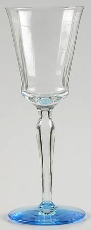 7630 (Optic, Ritz Blue Base) Wine Glass