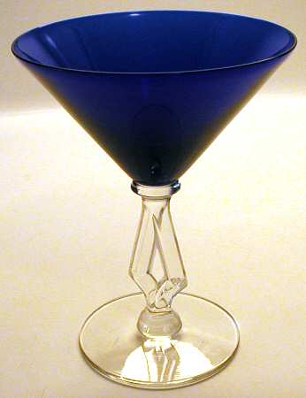 Art Moderne Cobalt Low Sherbet