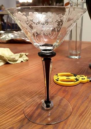 Baden Black Clear (Stem 7606) Champagne/Tall Sherbet