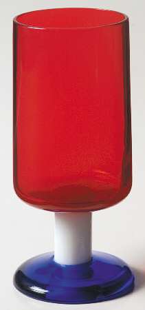 Betsy Ross Red White Blue Wine Glass