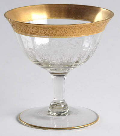 Biscayne Gold Encrusted (Stem 7586) Low Sherbet