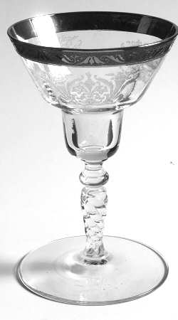 Carlton Marco (Platinum Border) 5" Single Light Candlestick