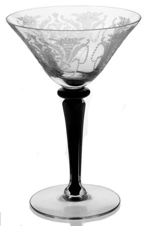 Carlton Black Clear (Stem 7606 1-2) Champagne/Tall Sherbet