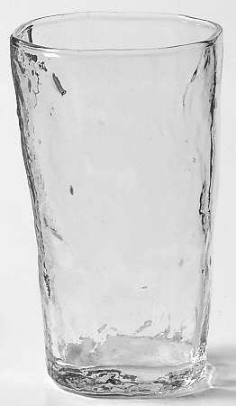 Crinkle Glass Clear Flat Juice Glass