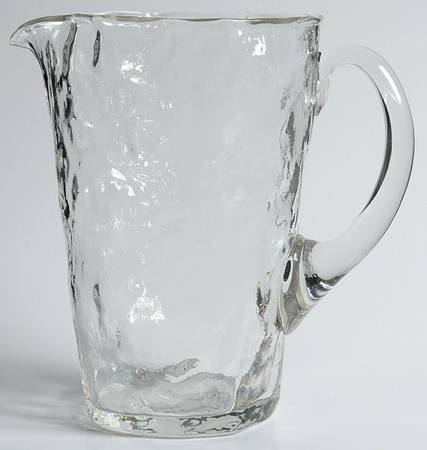 Crinkle Glass Clear 28 Oz Pitcher