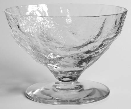 Crinkle Glass Clear Seafood Cocktail No Liner